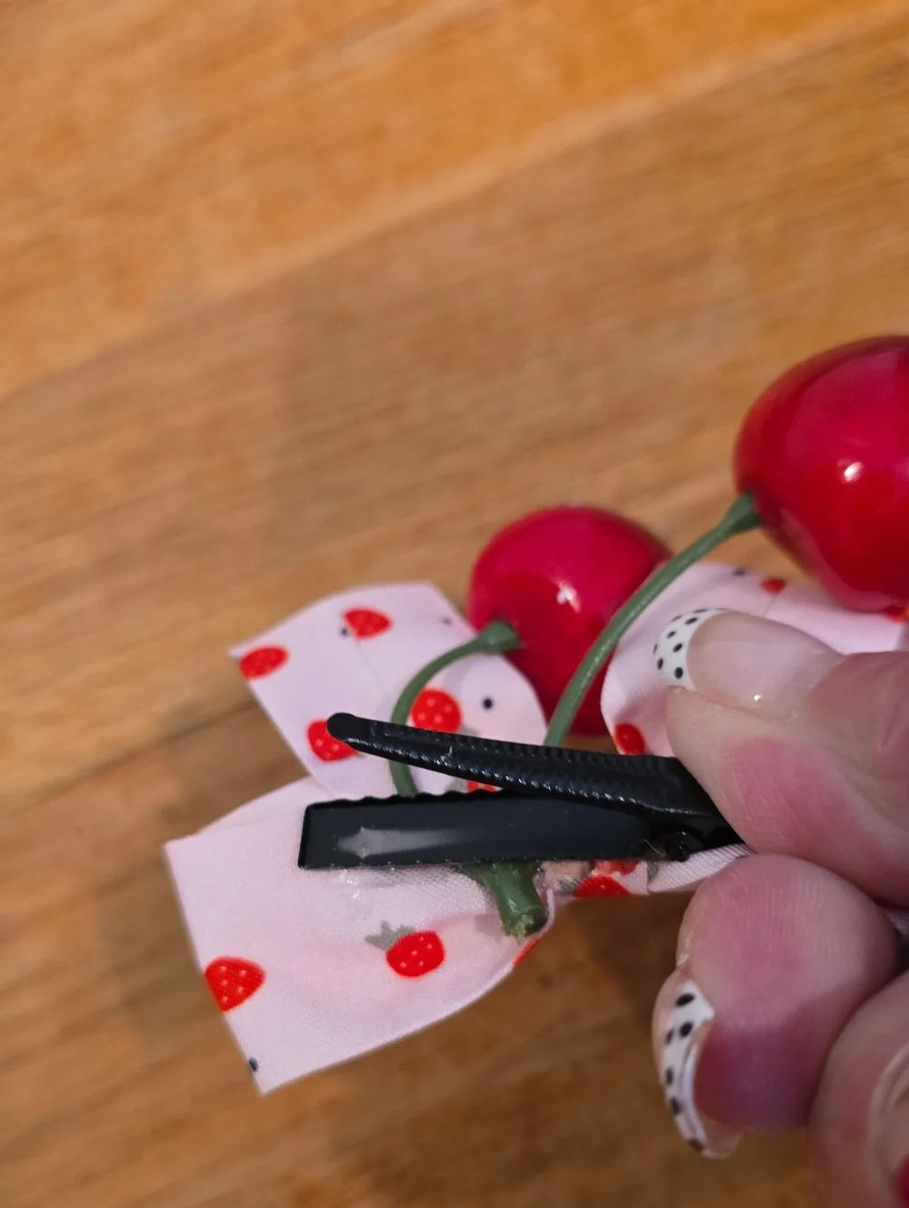BULK Cherry Bow Barrettes